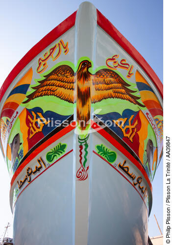 Sur le lac Burullus - Egypte - © Philip Plisson / Plisson La Trinité / AA39847 - Nos reportages photos - Elément d'un bateau