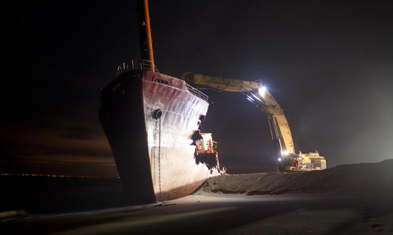Reportage photo Pêcheur d'Images - La déconstruction du cargo TK Bremen